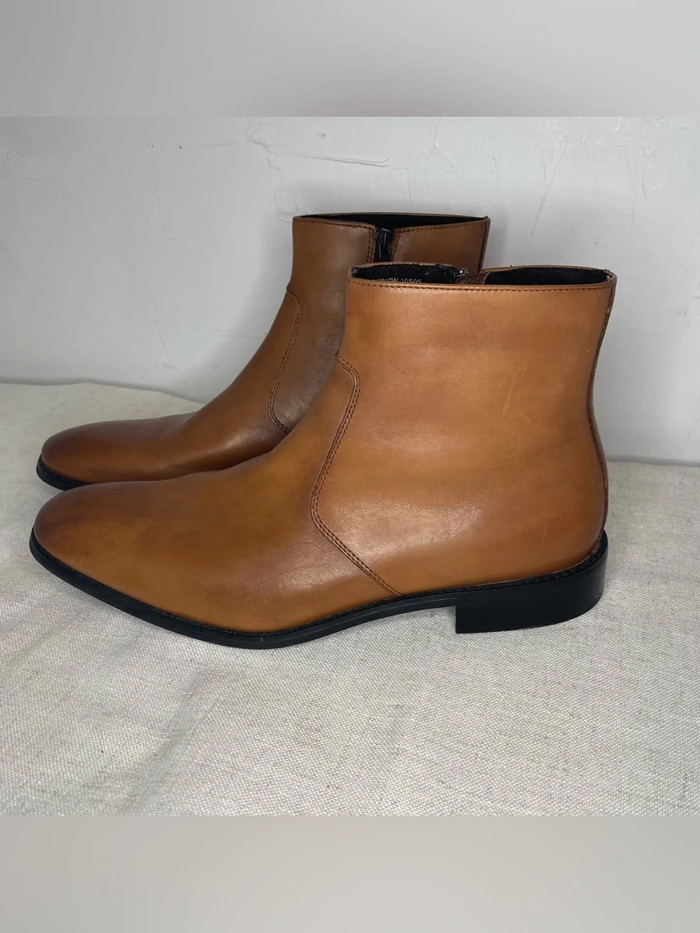 Kenneth Cole Tally Leather Chelsea Side-Zip Ankle Dress Boots